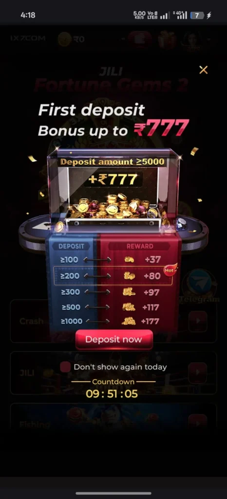IX7 Game withdrawal via UPI Paytm and bank transfer