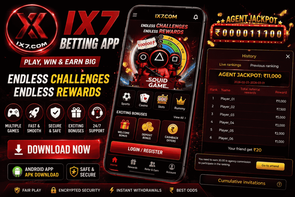 IX7 Betting App download 2026 with IX7 Pro App login and gaming features